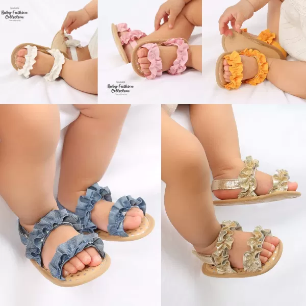 SOFMUO Baby Girls Floral Closed Toe Sandals NonSlip Soft Rubber Sole Infant Toddler Summer Walking ShoesA2Pink
