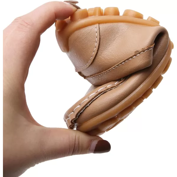 SOFMUO Boys Girls Leather Loafers SlipOn Oxford Flats Boat Dress Schooling Daily Walking ShoesToddlerLittle KidsDark Khaki