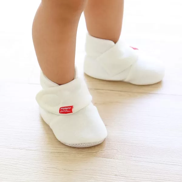 SOFMUO Unisex Baby Girl Boy Slippers Lightweight NonSlip Indoor Moccasins House Shoes Toddler BootiesA00White