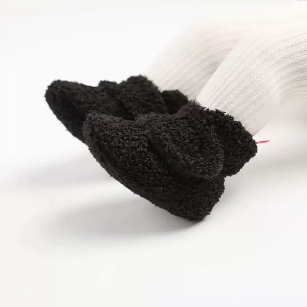 SOFMUO Unisex Baby Girl Boy Slippers Lightweight NonSlip Indoor Moccasins House Shoes Toddler BootiesA01Black