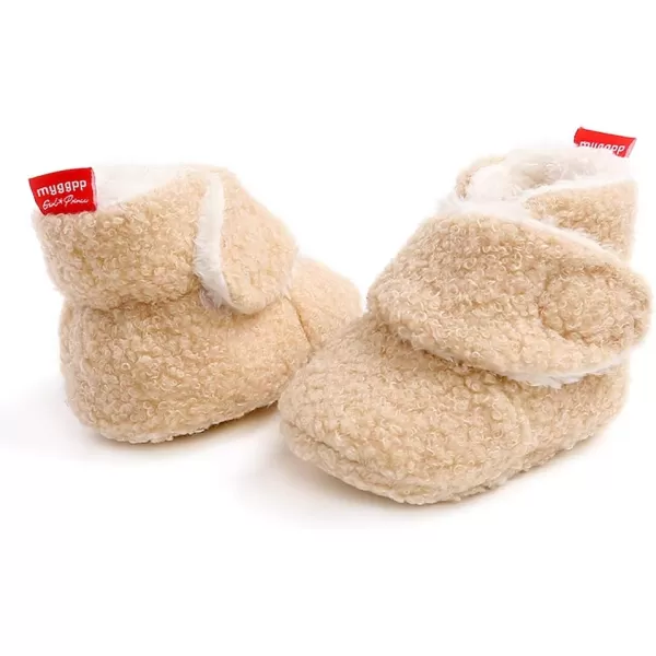 SOFMUO Unisex Baby Girl Boy Slippers Lightweight NonSlip Indoor Moccasins House Shoes Toddler BootiesA01Khaki