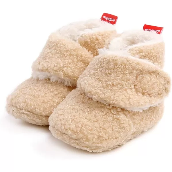 SOFMUO Unisex Baby Girl Boy Slippers Lightweight NonSlip Indoor Moccasins House Shoes Toddler BootiesA01Khaki