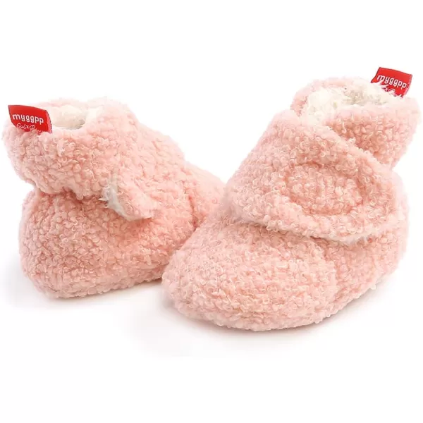 SOFMUO Unisex Baby Girl Boy Slippers Lightweight NonSlip Indoor Moccasins House Shoes Toddler BootiesA01Pink