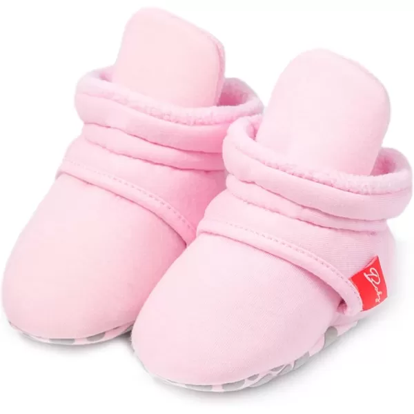 SOFMUO Unisex Baby Girl Boy Slippers Lightweight NonSlip Indoor Moccasins House Shoes Toddler BootiesA03Pink