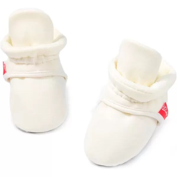 SOFMUO Unisex Baby Girl Boy Slippers Lightweight NonSlip Indoor Moccasins House Shoes Toddler BootiesA03White