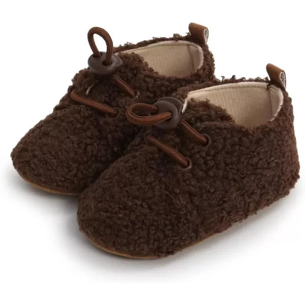 SOFMUO Unisex Baby Girl Boy Slippers Lightweight NonSlip Indoor Moccasins House Shoes Toddler BootiesACoffee
