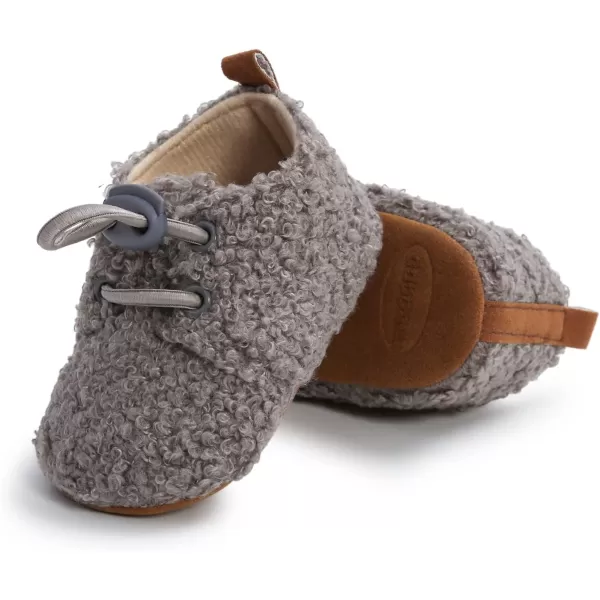 SOFMUO Unisex Baby Girl Boy Slippers Lightweight NonSlip Indoor Moccasins House Shoes Toddler BootiesAGrey