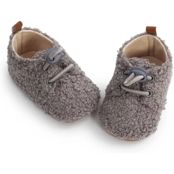 SOFMUO Unisex Baby Girl Boy Slippers Lightweight NonSlip Indoor Moccasins House Shoes Toddler BootiesAGrey