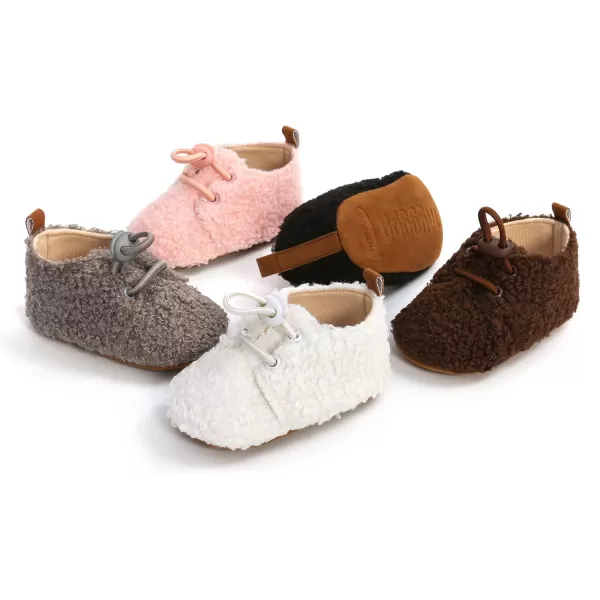 SOFMUO Unisex Baby Girl Boy Slippers Lightweight NonSlip Indoor Moccasins House Shoes Toddler BootiesAGrey