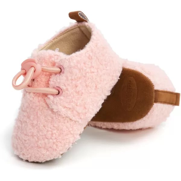 SOFMUO Unisex Baby Girl Boy Slippers Lightweight NonSlip Indoor Moccasins House Shoes Toddler BootiesAPink