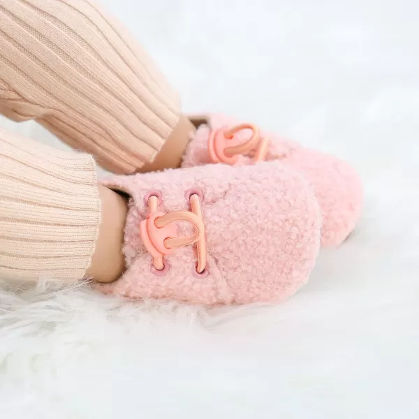 SOFMUO Unisex Baby Girl Boy Slippers Lightweight NonSlip Indoor Moccasins House Shoes Toddler BootiesAPink