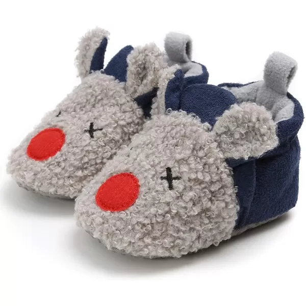 SOFMUO Unisex Baby Girl Boy Slippers Lightweight NonSlip Indoor Moccasins House Shoes Toddler BootiesCMouse