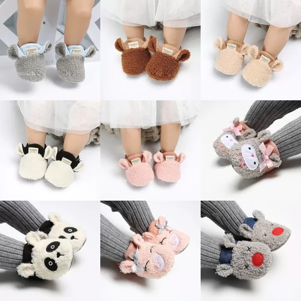 SOFMUO Unisex Baby Girl Boy Slippers Lightweight NonSlip Indoor Moccasins House Shoes Toddler BootiesCMouse