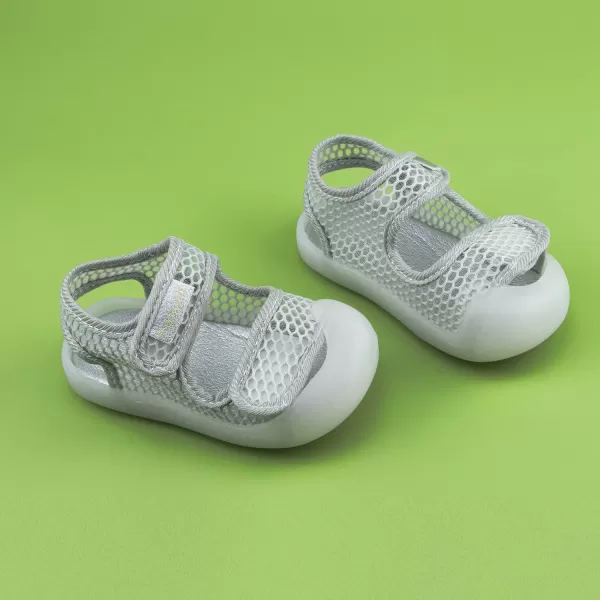 Toddler Boys Girls Unisex Baby Summer Sport Sandals Closed Toe NonSlip Rubber Sole Pool Beach Mesh Sneakers Lightweight Outdoor Water ShoesA01Grey