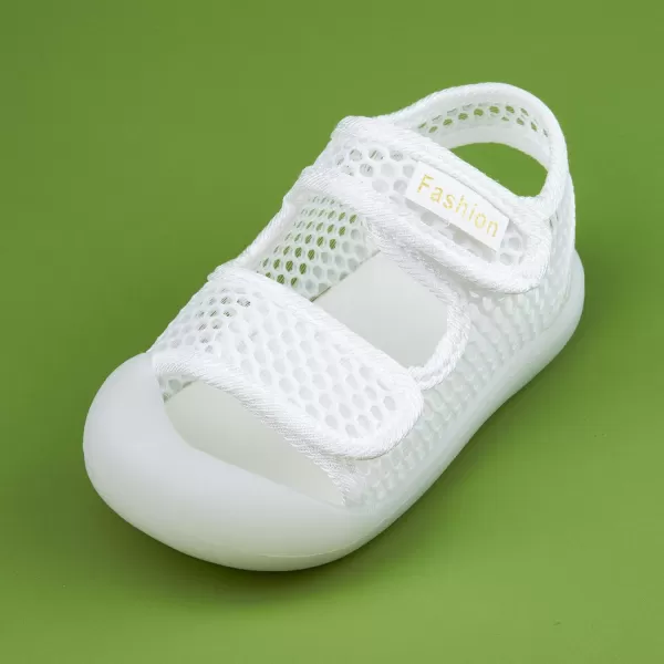 Toddler Boys Girls Unisex Baby Summer Sport Sandals Closed Toe NonSlip Rubber Sole Pool Beach Mesh Sneakers Lightweight Outdoor Water ShoesA01White