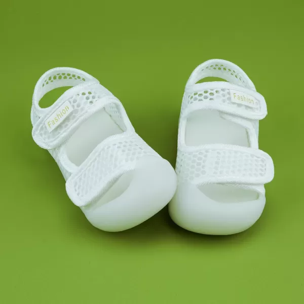 Toddler Boys Girls Unisex Baby Summer Sport Sandals Closed Toe NonSlip Rubber Sole Pool Beach Mesh Sneakers Lightweight Outdoor Water ShoesA01White