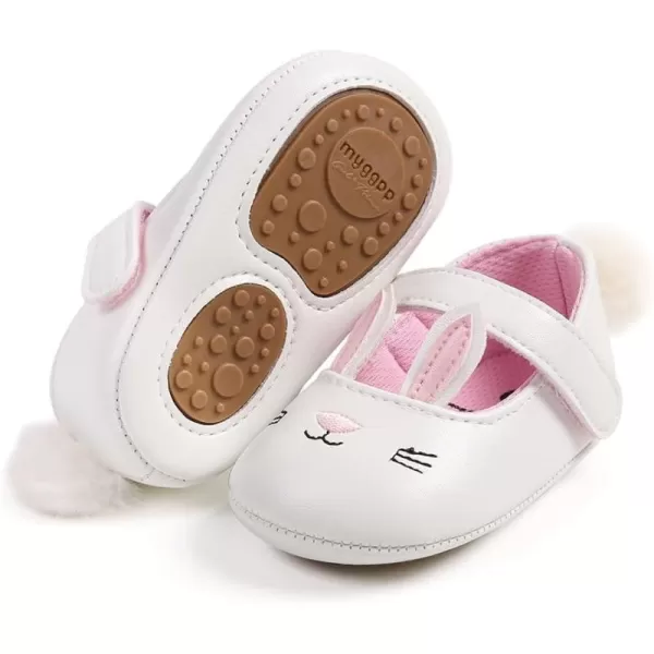 Antheron Baby Girls Mary Jane Flats Soft Sole Infant Moccasins Floral Sparkly Toddler Princess Dress ShoesA00White