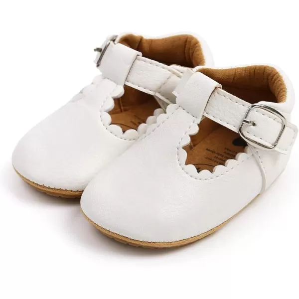 SOFMUO Baby Boys Girls High Top Ankle PU Leather Sneakers Soft Rubber Sole Infant Moccasins Newborn Oxford Loafers AntiSlip Toddler Wedding Uniform Dress ShoesA02White
