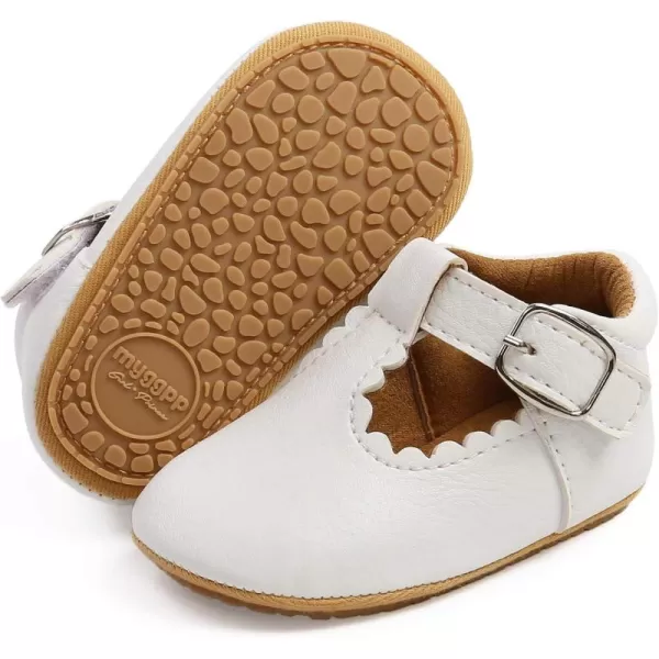 SOFMUO Baby Boys Girls Lace Up Leather Sneakers Soft Rubber Sole Infant Moccasins Newborn Oxford Loafers AntiSlip Toddler Wedding Uniform Dress ShoesA01White