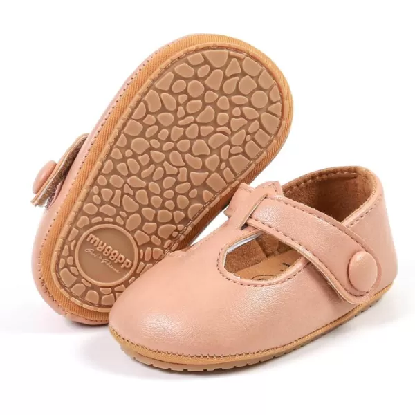 SOFMUO Baby Boys Girls Lace Up Leather Sneakers Soft Rubber Sole Infant Moccasins Newborn Oxford Loafers AntiSlip Toddler Wedding Uniform Dress ShoesA02Pink