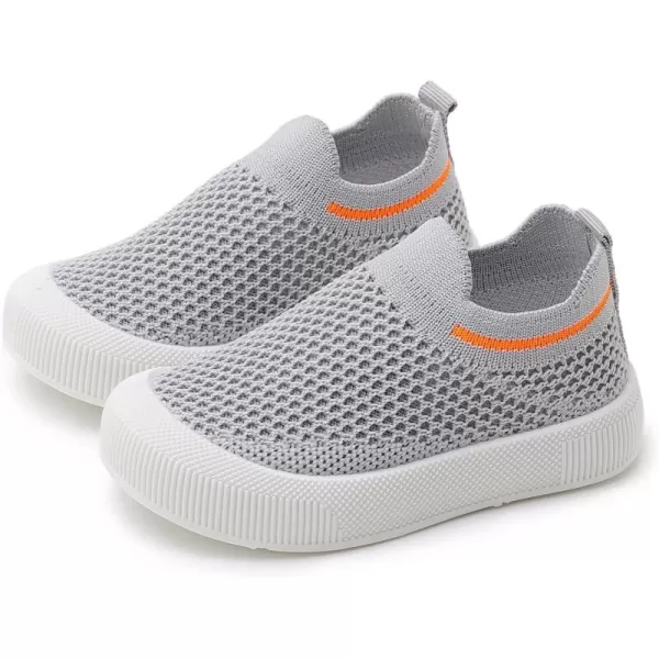 SOFMUO Baby Boys Girls Toddler Sneakers Kids Lightweight Knit Walking Shoes Mesh Breathable Tennis Trainers Shoe 13 YrsA3Grey