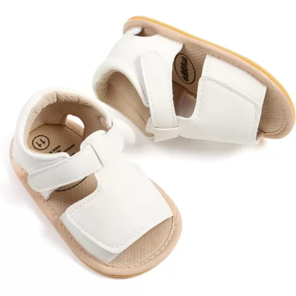 SOFMUO Baby Girl Sandals Bowknot Soft Infant Girls Princess Dress Summer Walking ShoesA01White