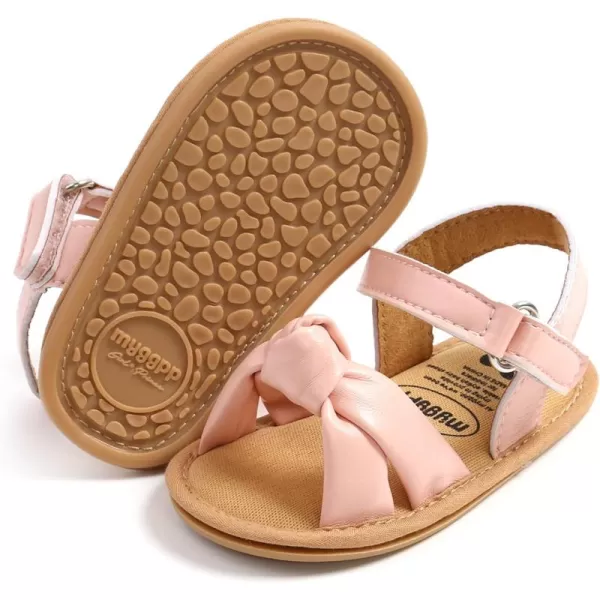 SOFMUO Baby Girl Sandals Bowknot Soft Infant Girls Princess Dress Summer Walking ShoesA02Pink