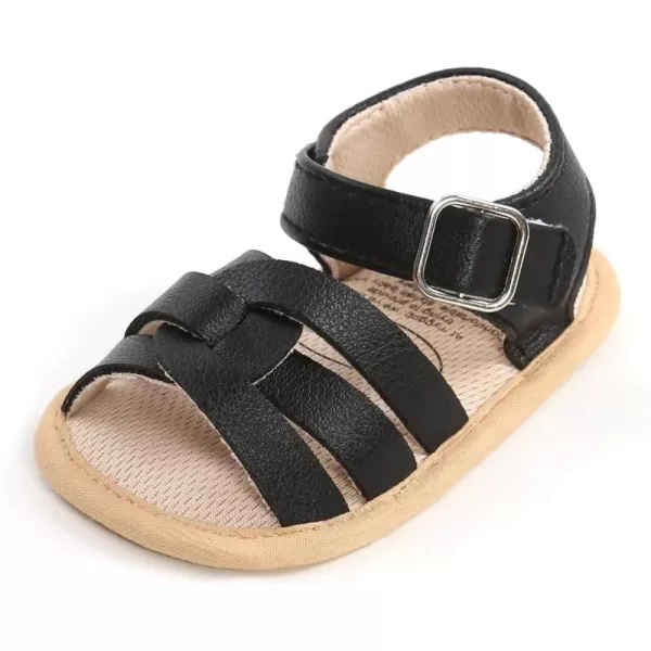 SOFMUO Baby Girl Sandals Bowknot Soft Infant Girls Princess Dress Summer Walking ShoesBBlack
