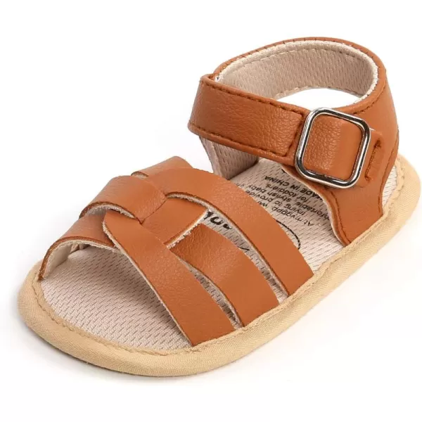 SOFMUO Baby Girl Sandals Bowknot Soft Infant Girls Princess Dress Summer Walking ShoesBBrown