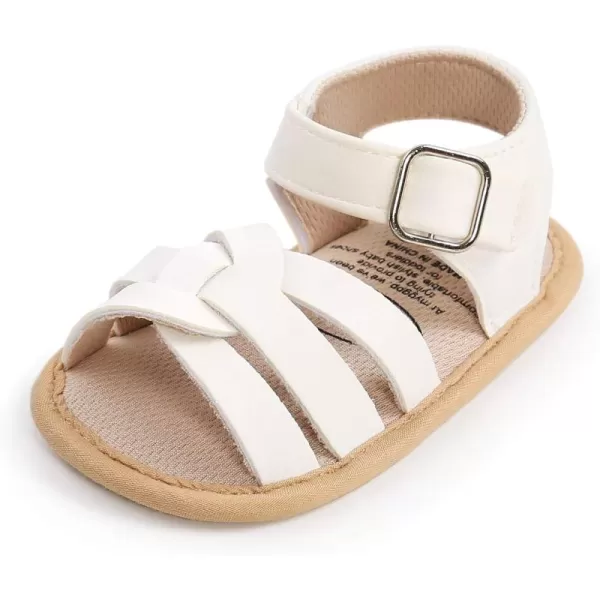 SOFMUO Baby Girl Sandals Bowknot Soft Infant Girls Princess Dress Summer Walking ShoesBWhite