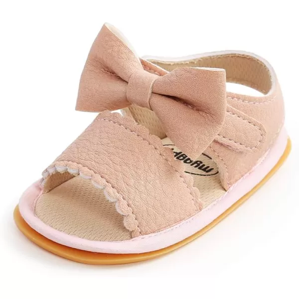 SOFMUO Baby Girl Sandals Bowknot Soft Infant Girls Princess Dress Summer Walking ShoesCPink