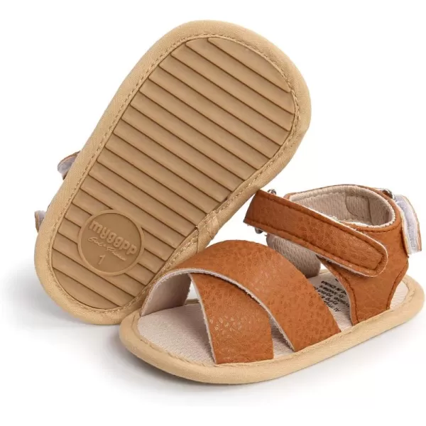 SOFMUO Baby Girl Sandals Bowknot Soft Infant Girls Princess Dress Summer Walking ShoesDBrown