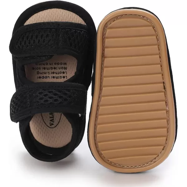 SOFMUO Baby Girls Boys Sparkly Bowknot Sandals Premium Soft AntiSlip Rubber Sole Infant Summer Outdoor Shoes Toddler First WalkersA01Black