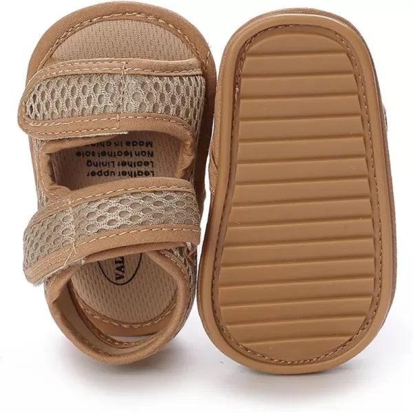 SOFMUO Baby Girls Boys Sparkly Bowknot Sandals Premium Soft AntiSlip Rubber Sole Infant Summer Outdoor Shoes Toddler First WalkersA01Khaki