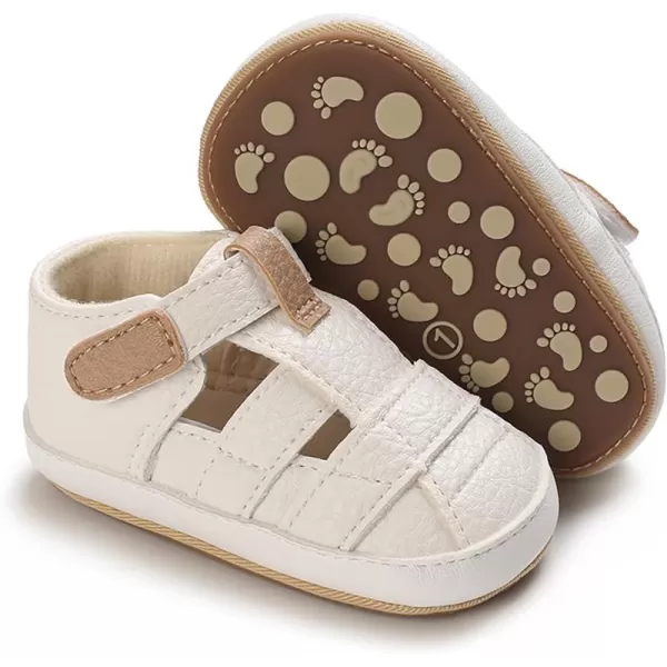 SOFMUO Baby Girls Boys Sparkly Bowknot Sandals Premium Soft AntiSlip Rubber Sole Infant Summer Outdoor Shoes Toddler First WalkersA06White