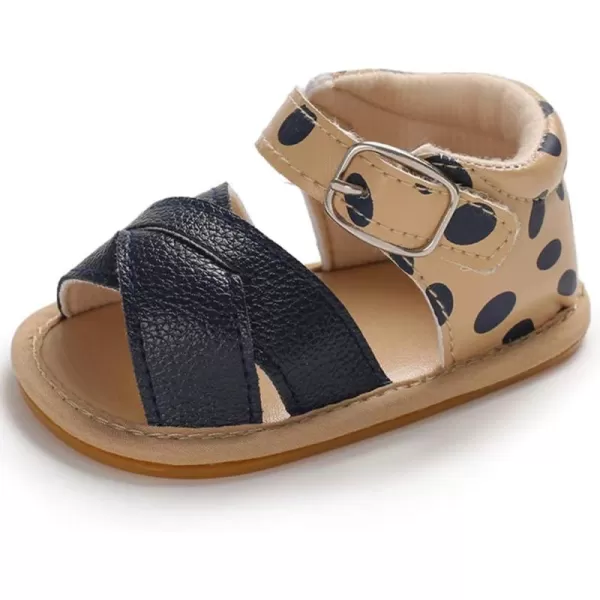 SOFMUO Baby Girls Boys Sparkly Bowknot Sandals Premium Soft AntiSlip Rubber Sole Infant Summer Outdoor Shoes Toddler First WalkersAnavy
