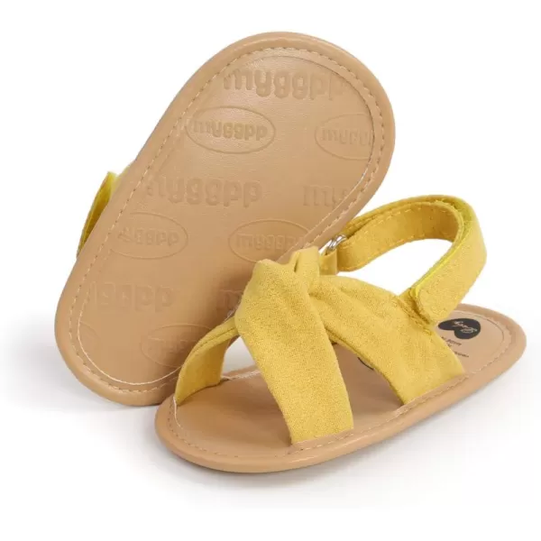 SOFMUO Baby Girls Floral Closed Toe Sandals NonSlip Soft Rubber Sole Infant Toddler Summer Walking ShoesA1Yellow