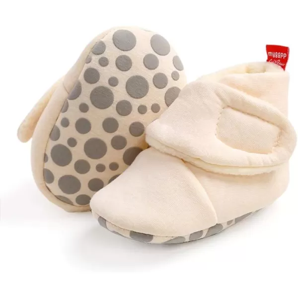 SOFMUO Unisex Baby Girl Boy Slippers Lightweight NonSlip Indoor Moccasins House Shoes Toddler BootiesA00Khaki