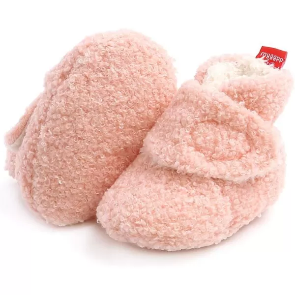 SOFMUO Unisex Baby Girl Boy Slippers Lightweight NonSlip Indoor Moccasins House Shoes Toddler BootiesA01Pink