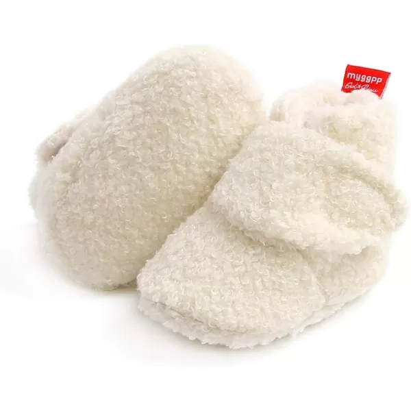 SOFMUO Unisex Baby Girl Boy Slippers Lightweight NonSlip Indoor Moccasins House Shoes Toddler BootiesA01White