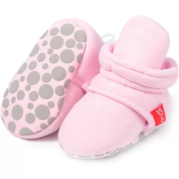 SOFMUO Unisex Baby Girl Boy Slippers Lightweight NonSlip Indoor Moccasins House Shoes Toddler BootiesA03Pink