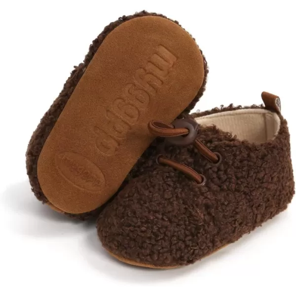 SOFMUO Unisex Baby Girl Boy Slippers Lightweight NonSlip Indoor Moccasins House Shoes Toddler BootiesACoffee