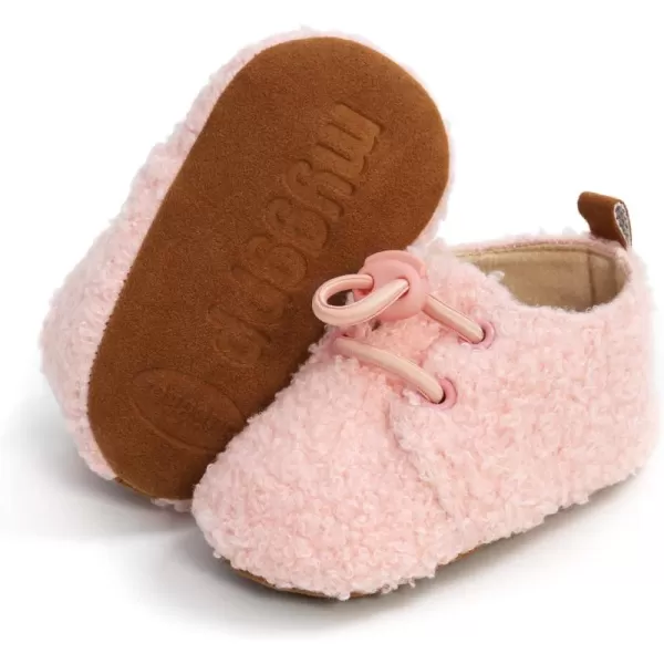SOFMUO Unisex Baby Girl Boy Slippers Lightweight NonSlip Indoor Moccasins House Shoes Toddler BootiesAPink
