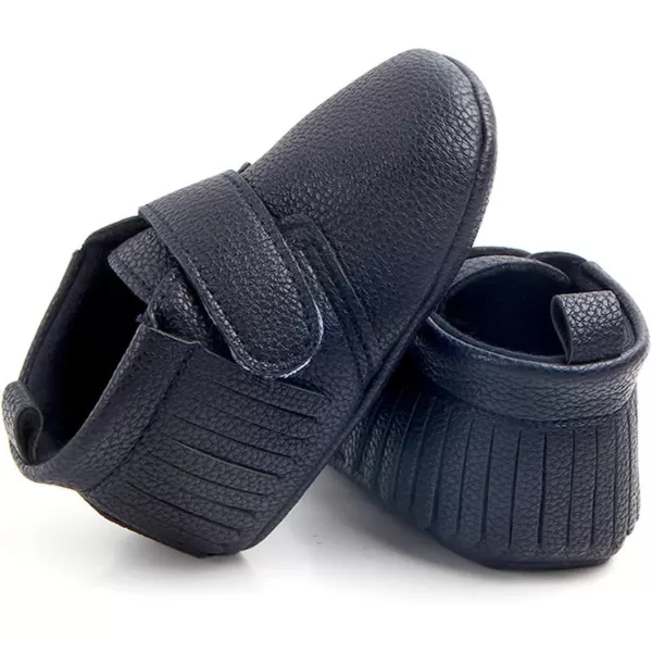 Antheron Infant Moccasins  Unisex Baby Girls Boys Tassels Soft Sole Toddler First Walker Newborn Crib ShoesNavy1218 Months