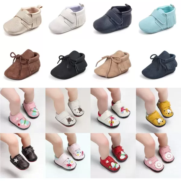 Antheron Infant Moccasins  Unisex Baby Girls Boys Tassels Soft Sole Toddler First Walker Newborn Crib ShoesNavy1218 Months