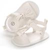 imageSOFMUO Infant Baby Girls Sandals with Flower Soft Sole Newborn Summer Crib Shoe Toddler First Walker Princess Dress ShoesAWhite