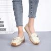 imageWomens Comfort Leather Loafers Casual Wild Driving Flats AntiCollision Moccasins Soft Daily Walking ShoesABeige