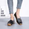 imageWomens Comfort Leather Loafers Casual Wild Driving Flats AntiCollision Moccasins Soft Daily Walking ShoesABlack