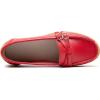 imageWomens Comfort Leather Loafers Casual Wild Driving Flats AntiCollision Moccasins Soft Daily Walking ShoesARed