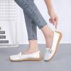 imageWomens Comfort Leather Loafers Casual Wild Driving Flats AntiCollision Moccasins Soft Daily Walking ShoesAWhite